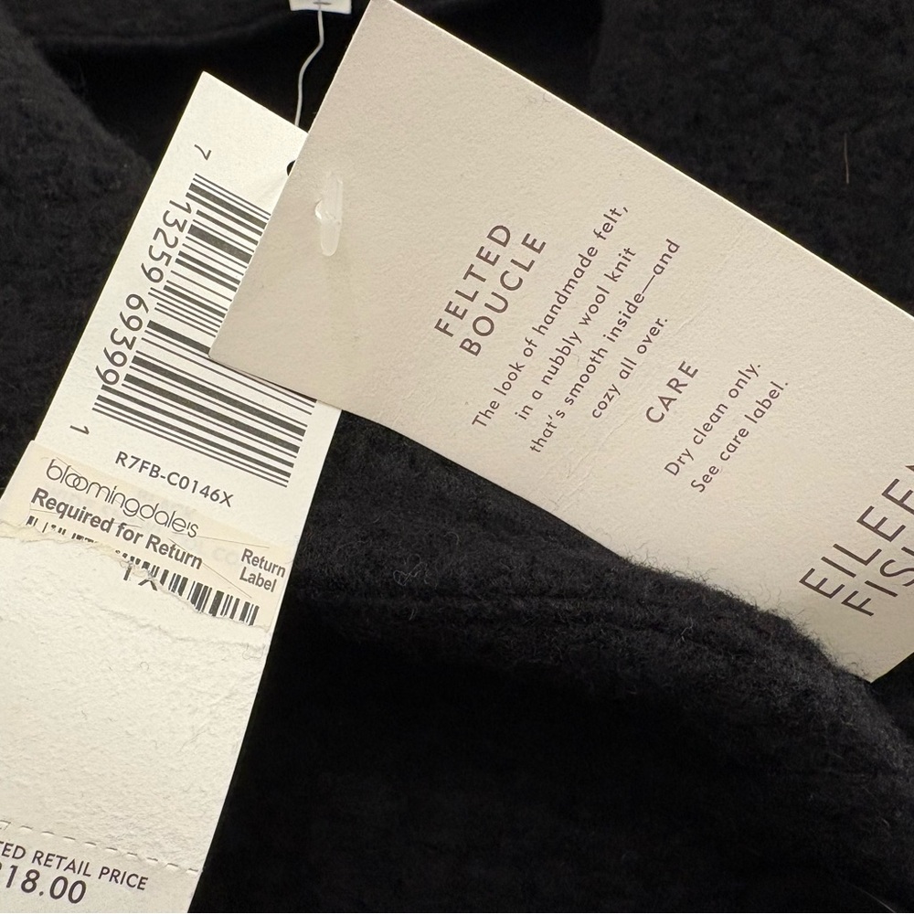 Eileen Fisher Black Cape Jacket - Picture 3 of 6